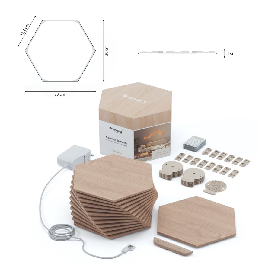 Nanoleaf - SÆT 13x LED panel dæmpbart HEXAGONS LED/2W/230V Wi-Fi