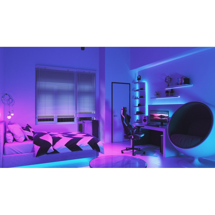 Nanoleaf - LED-strip m. RGB-farver forlængelsesdel dæmpbar 1 m LED/23W/230V