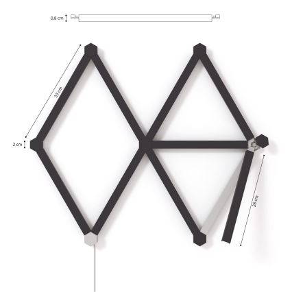 Nanoleaf - Sæt of skinne covers LINES 9 stk. sort mat