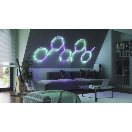 Nanoleaf - SÆT 9x LED RGBW Dæmpbar skinne LINES LED/2W/230V 1200-6000K Wi-Fi