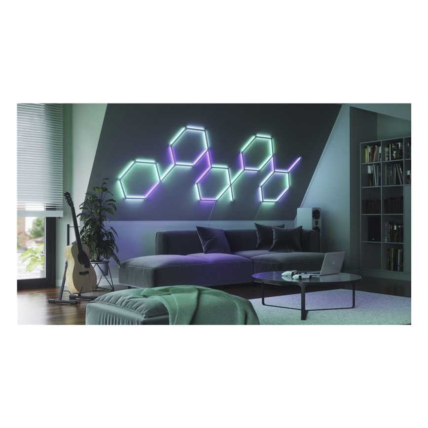 Nanoleaf - SÆT 9x LED RGBW Dæmpbar skinne LINES LED/2W/230V 1200-6000K Wi-Fi