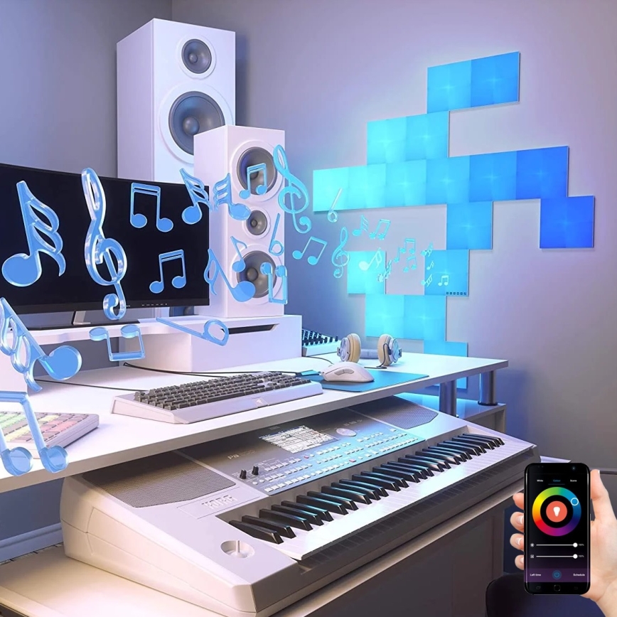 Nanoleaf - SÆT 9x LED RGB Panel dæmpbart CANVAS LED/1W/230V 1200-6500K Wi-Fi
