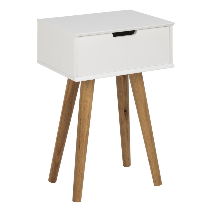 Natbord CARLY eg/hvid
