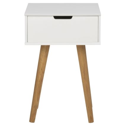 Natbord CARLY eg/hvid