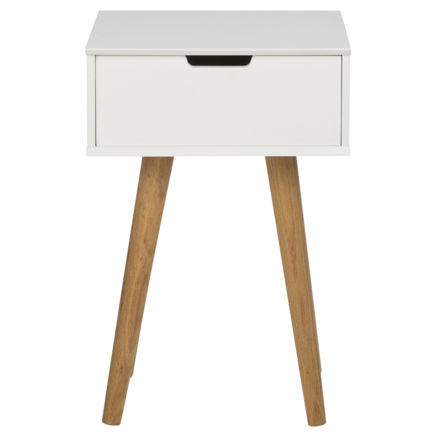 Natbord CARLY eg/hvid