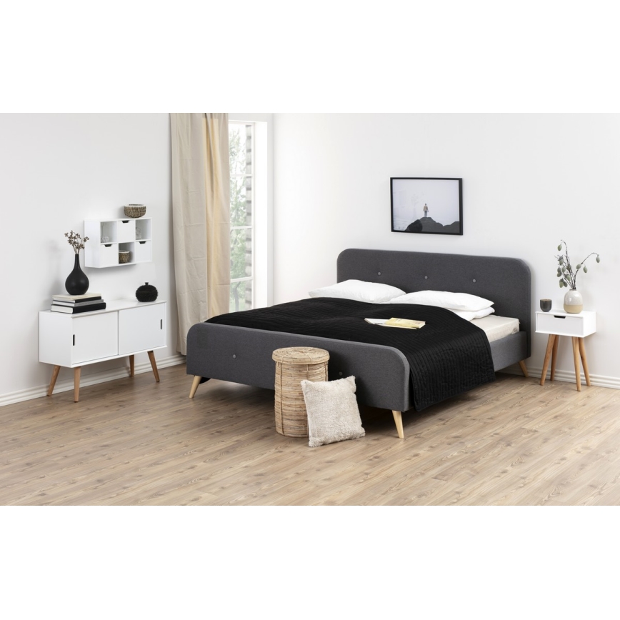 Natbord CARLY eg/hvid
