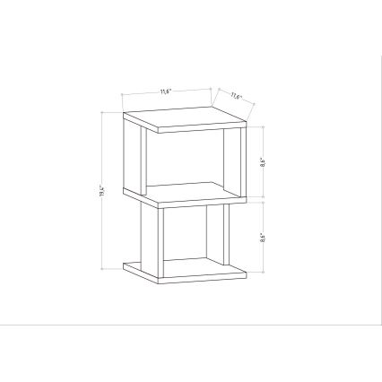 Natbord CARTER 49,4x29,6 cm hvid