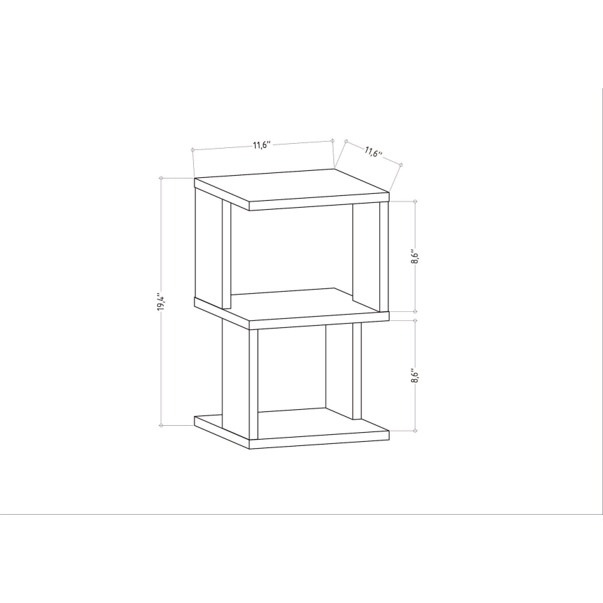 Natbord CARTER 49,4x29,6 cm hvid