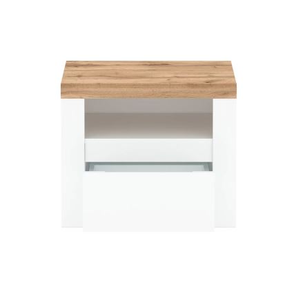 Natbord DAMINO 50,5x60 cm hvid/eg wotan