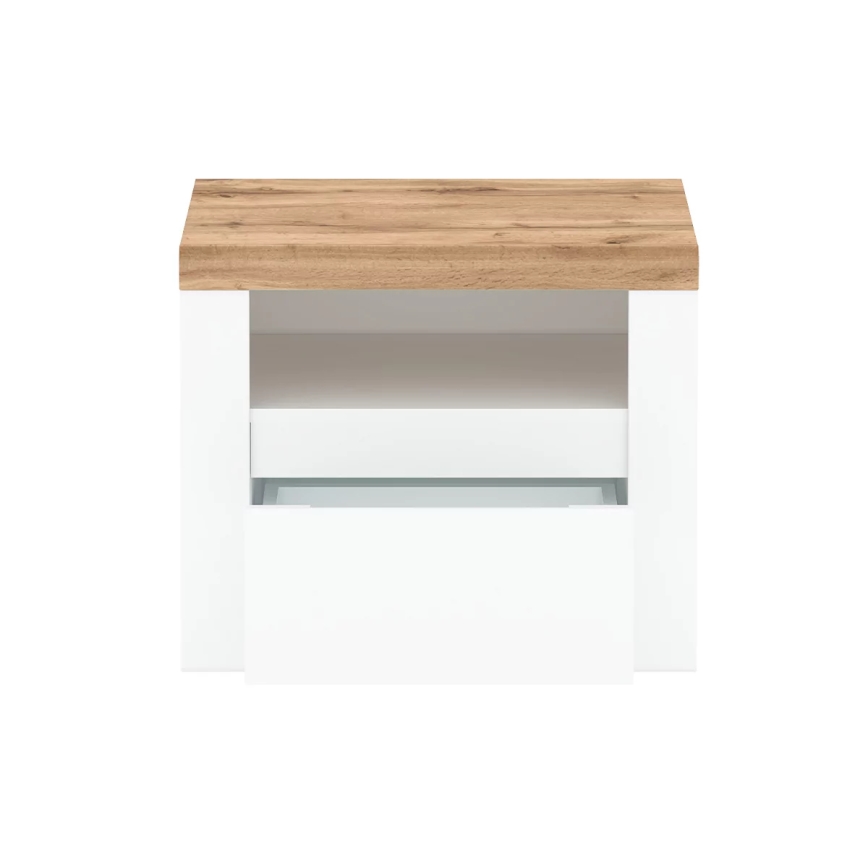 Natbord DAMINO 50,5x60 cm hvid/eg wotan