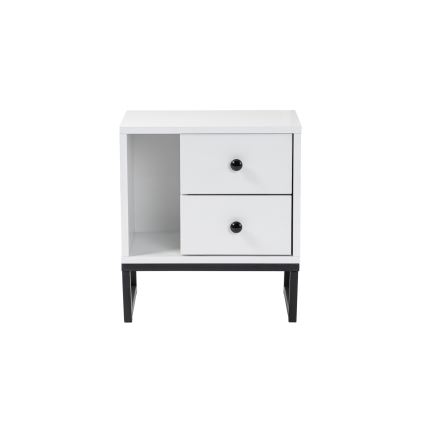 Natbord GLIMMER 50x45,2 cm hvid/sort