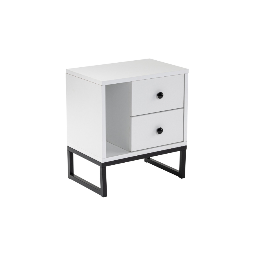 Natbord GLIMMER 50x45,2 cm hvid/sort