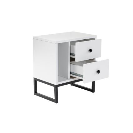 Natbord GLIMMER 50x45,2 cm hvid/sort