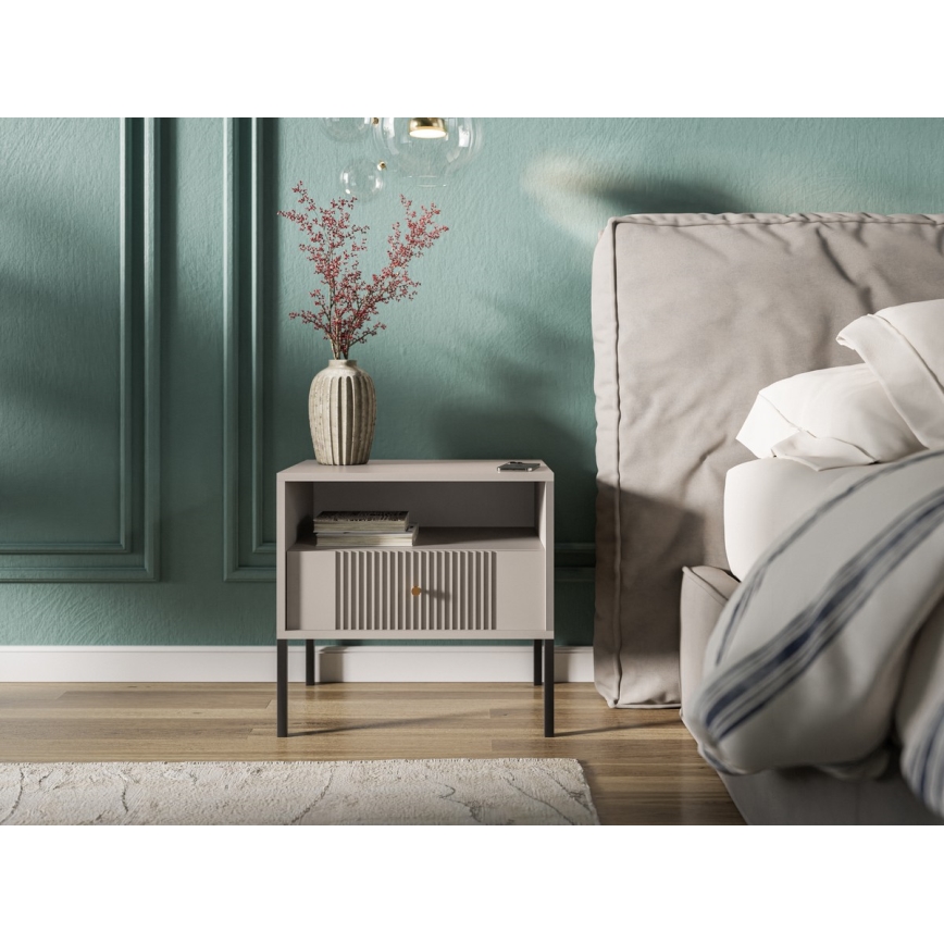 Natbord LUE beige/sort