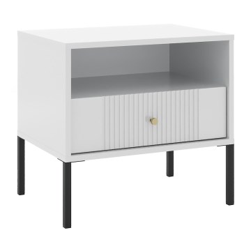 Natbord LUE hvid/sort