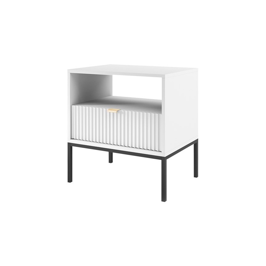 Natbord NOVA 56x54 cm hvid/sort