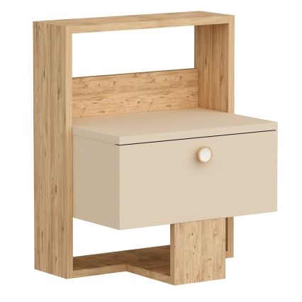 Natbord SNEKER 60x48,6 cm beige/fyrretræ atlantic