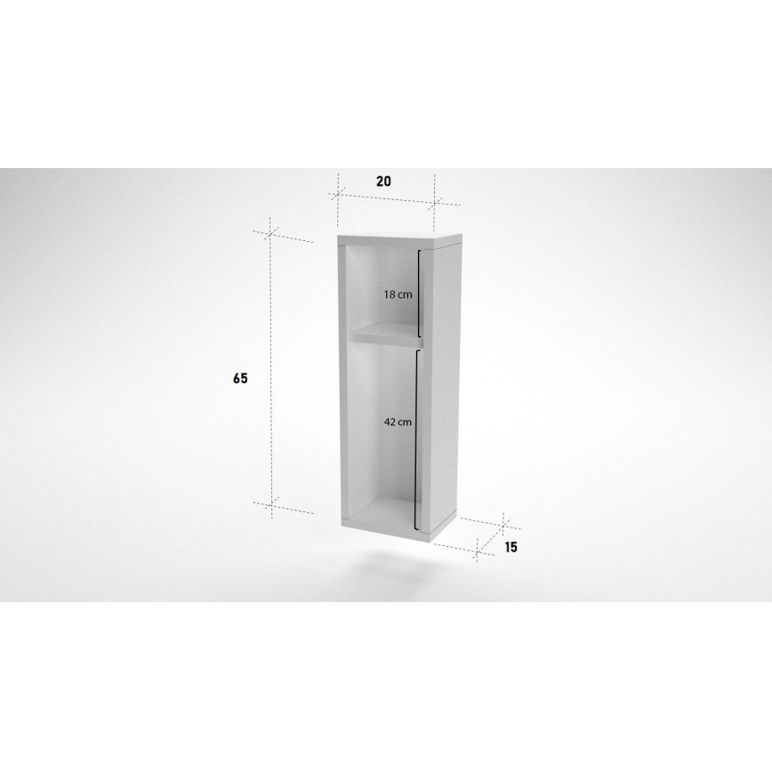 Natbord TURRA 65x20 cm hvid