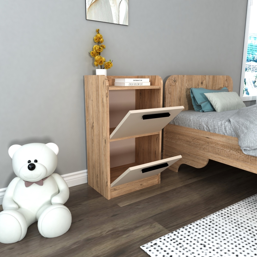 Natskab LUSES 79,4x45 cm atlantic fyrretræ/beige