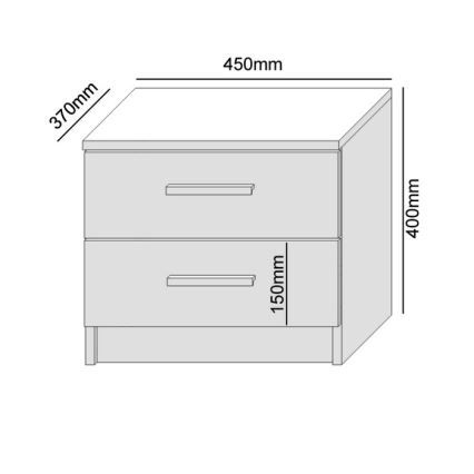 Nattbord TOD hvid/eg artisan