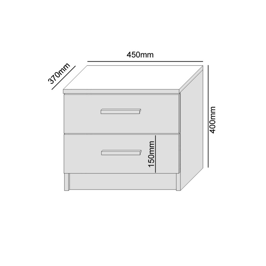 Nattbord TOD hvid/eg artisan