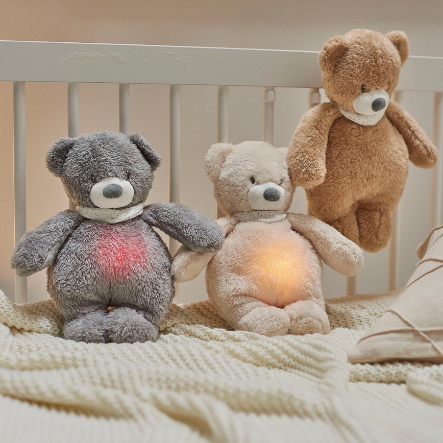 Nattou - Krammedyr med melodi og lys SLEEPY BEAR 04.01.2001 grå