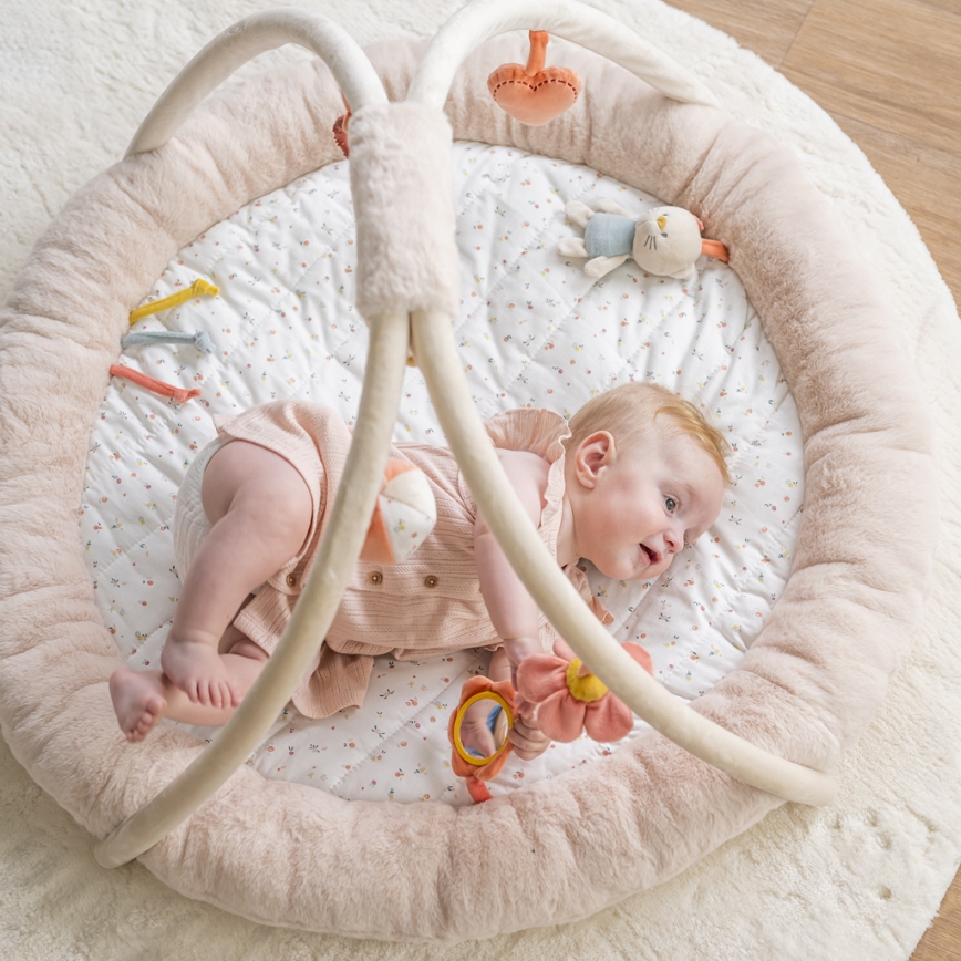 Nattou - Legetæppe med trapez MILA, ZOE & LANA beige