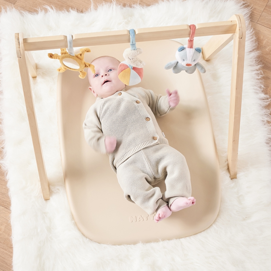 Nattou - Puslemåtte SOFTY 50x70 cm beige