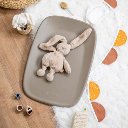 Nattou - Puslemåtte SOFTY 50x70 cm brun