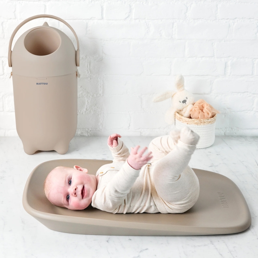 Nattou - Pusleunderlag SOFTY 50x70 cm brun