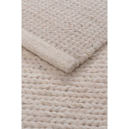 Naturligt gulvtæppe FIR WOOL 70 x 140 cm 2600 g/m² creme