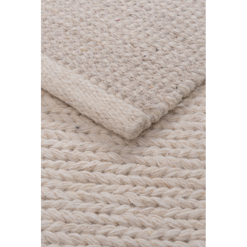 Naturligt gulvtæppe FIR WOOL 70 x 140 cm 2600 g/m² creme