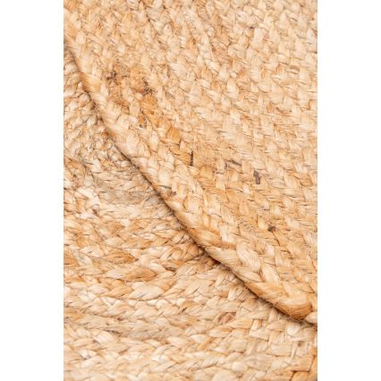 Naturligt rundt gulvtæppe JUTA 140 cm beige