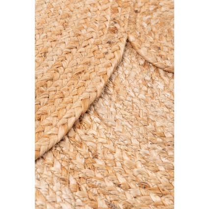 Naturligt rundt gulvtæppe JUTA 140 cm beige