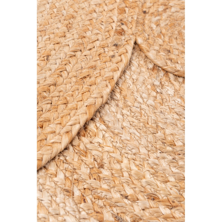 Naturligt rundt gulvtæppe JUTA 140 cm beige