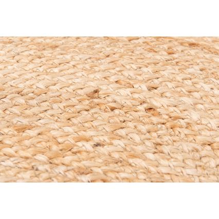 Naturligt rundt gulvtæppe JUTA 140 cm beige