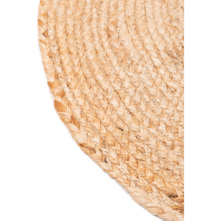 Naturligt rundt gulvtæppe JUTA 140 cm beige