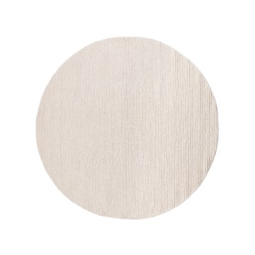 Naturligt rundt tæppe FIR WOOL 160 cm 2600 g/m2 creme