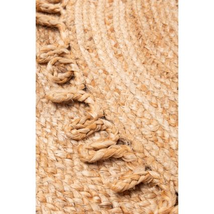 Naturligt rundt tæppe JUTA 100 cm beige