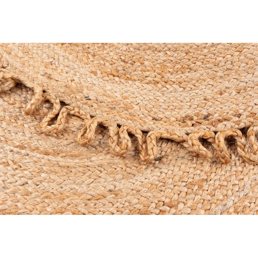 Naturligt rundt tæppe JUTA 100 cm beige