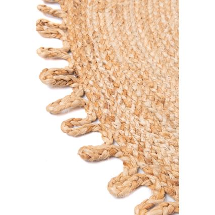 Naturligt rundt tæppe JUTA 100 cm beige