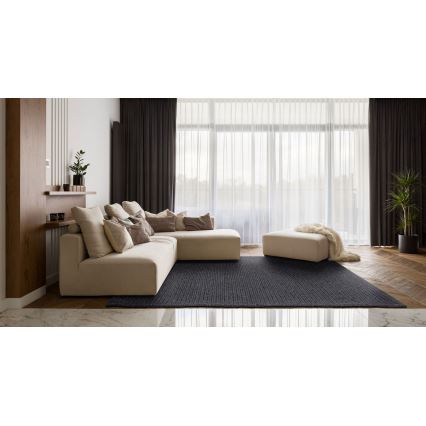 Naturligt tæppe FIR WOOL 120x170 cm 2600 g/m2 antracit