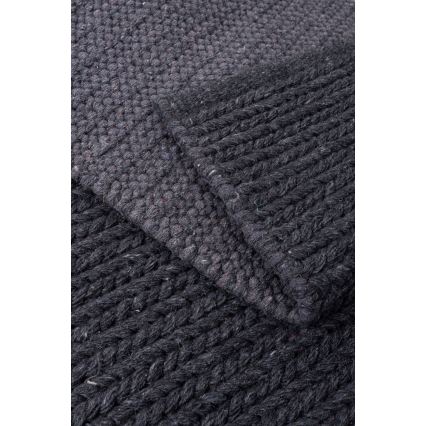 Naturligt tæppe FIR WOOL 120x170 cm 2600 g/m2 antracit