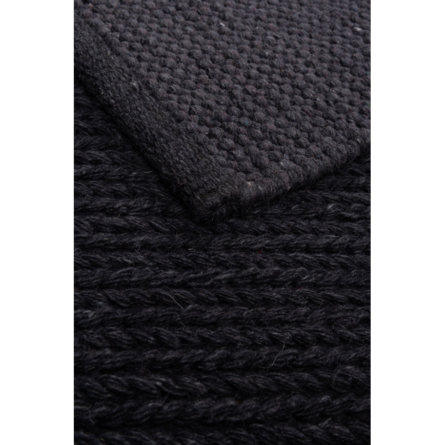 Naturligt tæppe FIR WOOL 120x170 cm 2600 g/m2 antracit