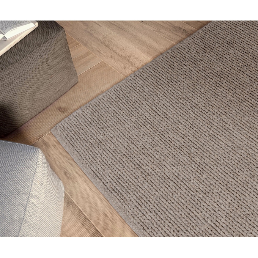 Naturligt tæppe FIR WOOL 120x170 cm 2600 g/m2 beige