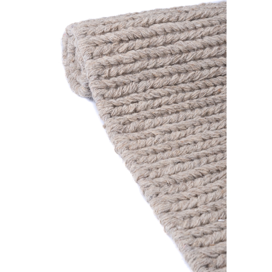 Naturligt tæppe FIR WOOL 120x170 cm 2600 g/m2 beige