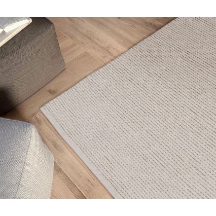 Naturligt tæppe FIR WOOL 160 x 230 cm 2600 g/m² cremefarvet