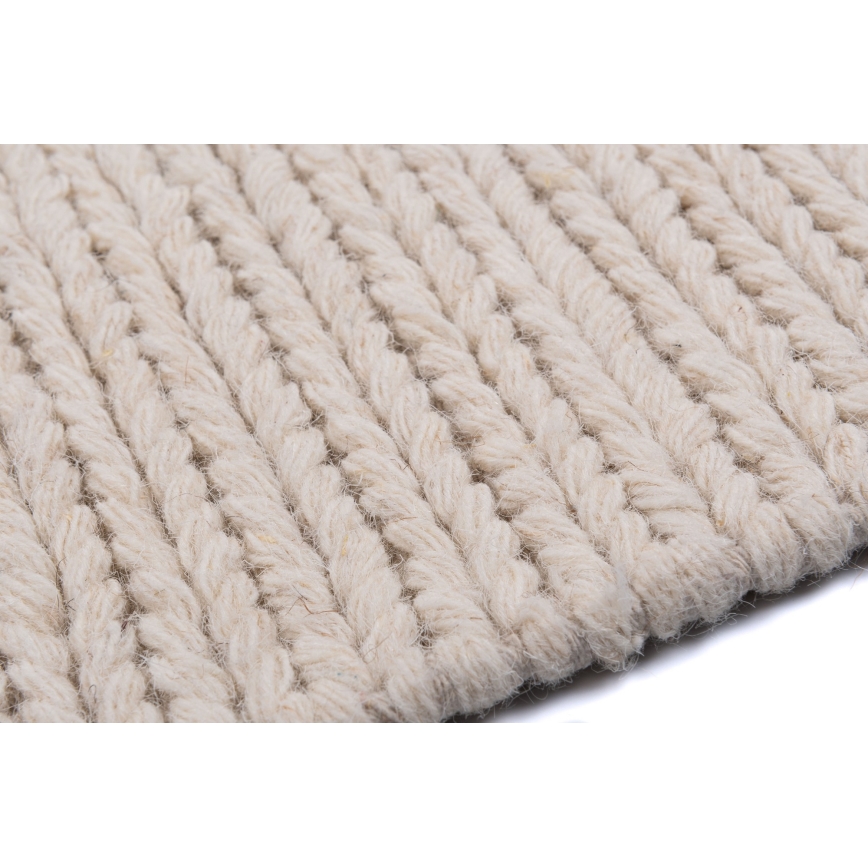 Naturligt tæppe FIR WOOL 160 x 230 cm 2600 g/m² cremefarvet