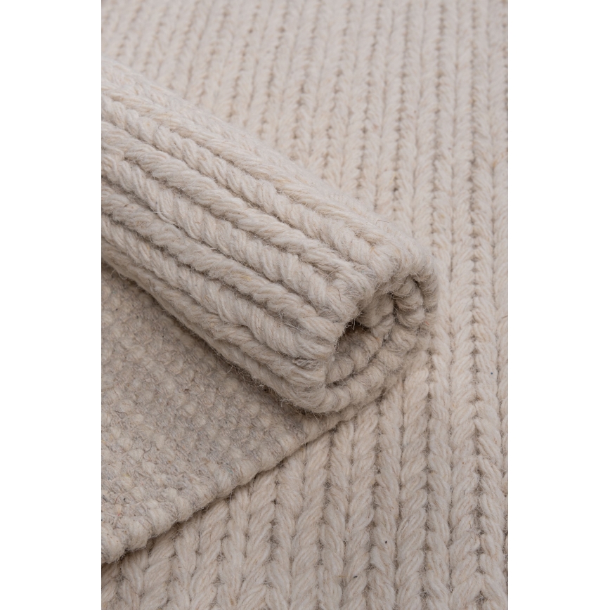 Naturligt tæppe FIR WOOL 160 x 230 cm 2600 g/m² cremefarvet