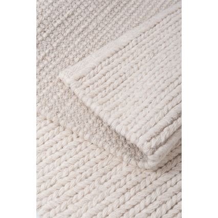 Naturligt tæppe FIR WOOL 160 x 230 cm 2600 g/m² cremefarvet